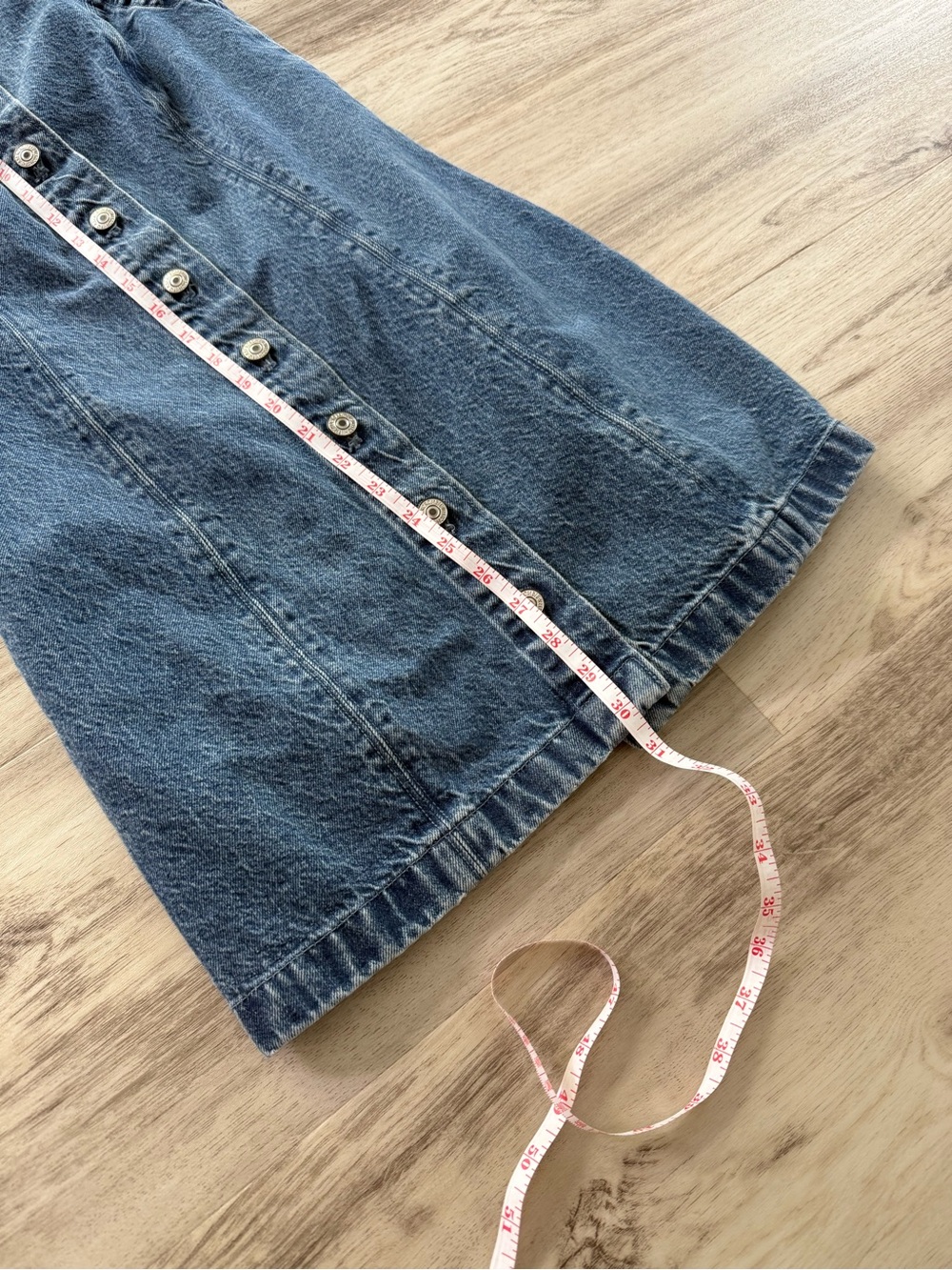 Abercrombie & Fitch Blue Button-Front Denim Dress - Picture 8 of 8